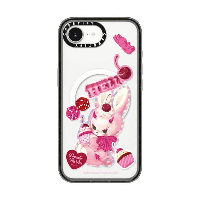 Dreamin Tiny Pets by MAKI x CASETiFY iPhone 16e ケース Cherry,Cartoon ブラック インパクトケース MagSafe対応 Cupcake Devil Back to School Dreamin Tiny Pets by MAKI x CASETiFY iPhone 16e ケース Cherry,Cartoon ブラック インパクトケース MagSafe対応 Cupcake Devil Back to School