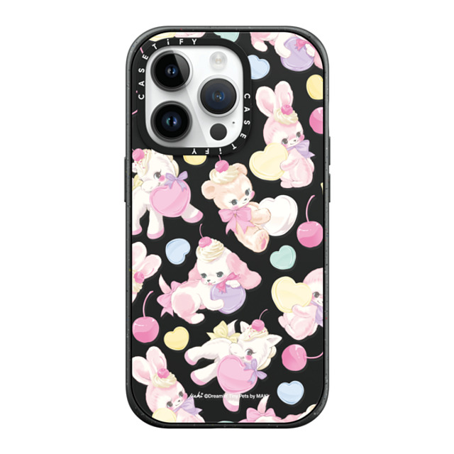 Dreamin Tiny Pets by MAKI x CASETiFY iPhone 14 Pro ケース マットブラック インパクトケース MagSafe対応 Fancy Floats