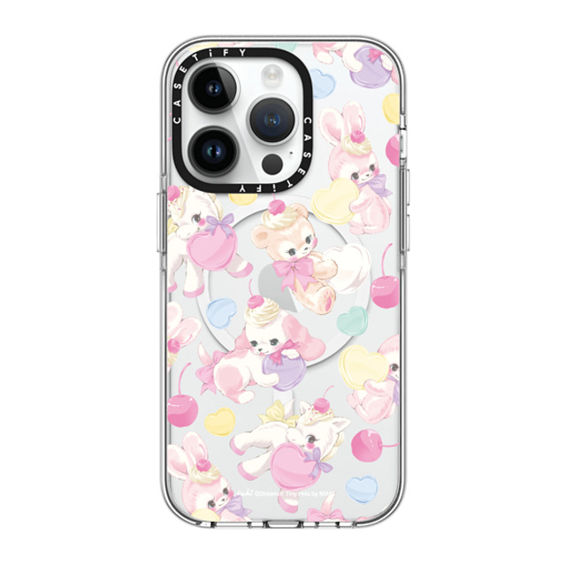 Dreamin Tiny Pets by MAKI x CASETiFY iPhone 14 Pro ケース クリア クリア ケース MagSafe対応 Fancy Floats