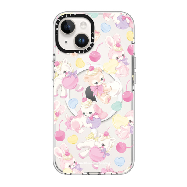 Dreamin Tiny Pets by MAKI x CASETiFY iPhone 14 ケース クリア クリア ケース MagSafe対応 Fancy Floats