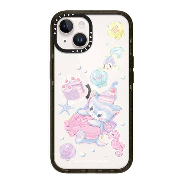 Dreamin Tiny Pets by MAKI x CASETiFY iPhone 14 ケース ブラック インパクトケース Birthday Lagoon