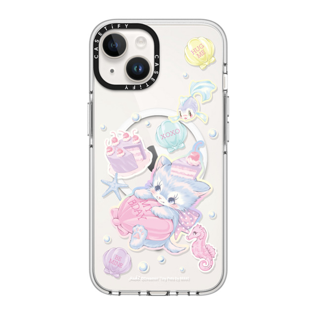 Dreamin Tiny Pets by MAKI x CASETiFY iPhone 14 Case Clear Clear Case MagSafe Compatible Birthday Lagoon Dreamin Tiny Pets by MAKI x CASETiFY iPhone 14 Case Clear Clear Case MagSafe Compatible Birthday Lagoon