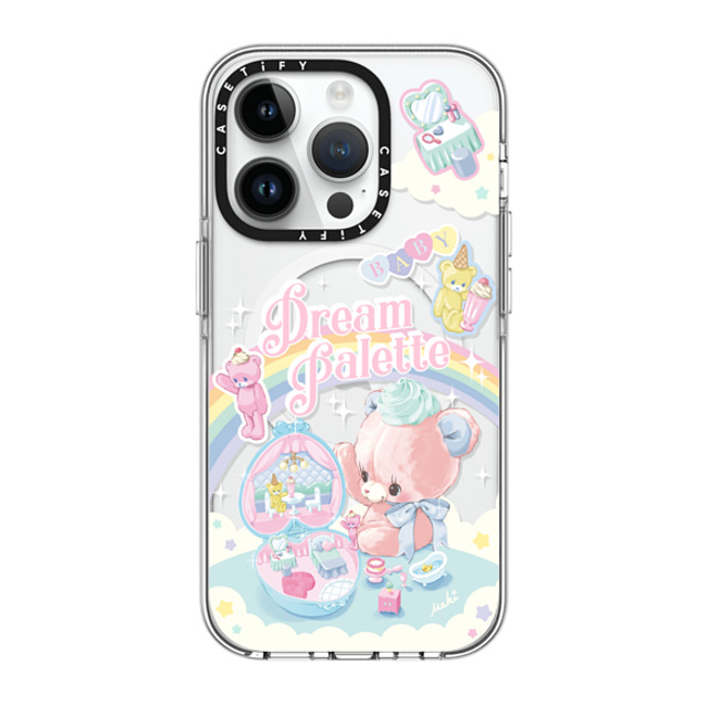 Dreamin Tiny Pets by MAKI x CASETiFY iPhone 14 Pro Case Clear Clear Case MagSafe Compatible Dream Palette Dreamin Tiny Pets by MAKI x CASETiFY iPhone 14 Pro Case Clear Clear Case MagSafe Compatible Dream Palette