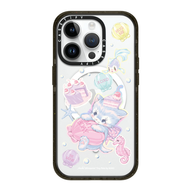 Dreamin Tiny Pets by MAKI x CASETiFY iPhone 14 Pro ケース ブラック インパクトケース MagSafe対応 Birthday Lagoon