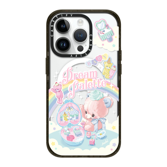 Dreamin Tiny Pets by MAKI x CASETiFY iPhone 14 Pro ケース ブラック インパクトケース MagSafe対応 Dream Palette