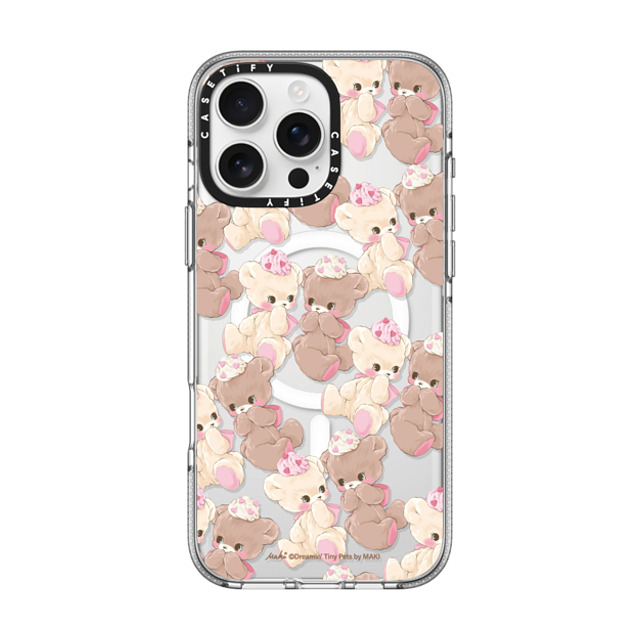 Dreamin Tiny Pets by MAKI x CASETiFY iPhone 16 Pro Max ケース クリア クリア ケース MagSafe対応 Vanilla & Cocoa