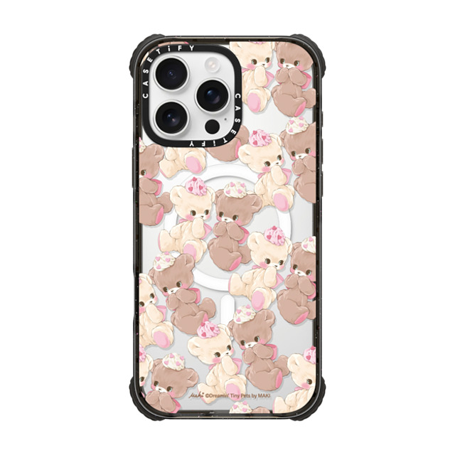 Dreamin Tiny Pets by MAKI x CASETiFY iPhone 16 Pro Max Case Black ウルトラ インパクトケース MagSafe 対応 Vanilla & Cocoa Dreamin Tiny Pets by MAKI x CASETiFY iPhone 16 Pro Max Case Black ウルトラ インパクトケース MagSafe 対応 Vanilla & Cocoa