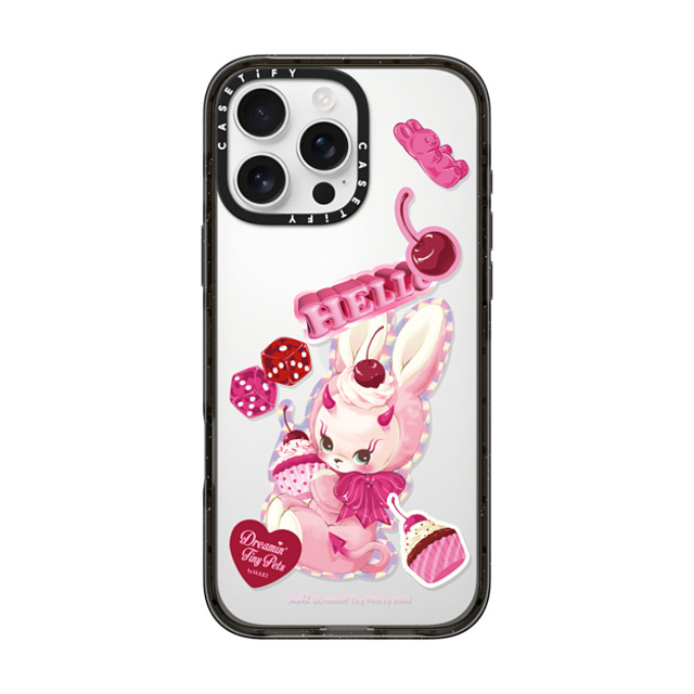 Dreamin Tiny Pets by MAKI x CASETiFY iPhone 16 Pro Max Case Cherry,Cartoon Black Impact Case Cupcake Devil Mother's Day Dreamin Tiny Pets by MAKI x CASETiFY iPhone 16 Pro Max Case Cherry,Cartoon Black Impact Case Cupcake Devil Mother's Day