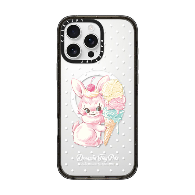 Dreamin Tiny Pets by MAKI x CASETiFY iPhone 16 Pro Max ケース Cartoon,Dessert ブラック インパクトケース MagSafe対応 YUMMY,BUNNY Back to School Dreamin Tiny Pets by MAKI x CASETiFY iPhone 16 Pro Max ケース Cartoon,Dessert ブラック インパクトケース MagSafe対応 YUMMY,BUNNY Back to School