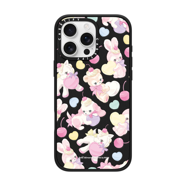 Dreamin Tiny Pets by MAKI x CASETiFY iPhone 16 Pro Max ケース マットブラック インパクトケース MagSafe対応 Fancy Floats