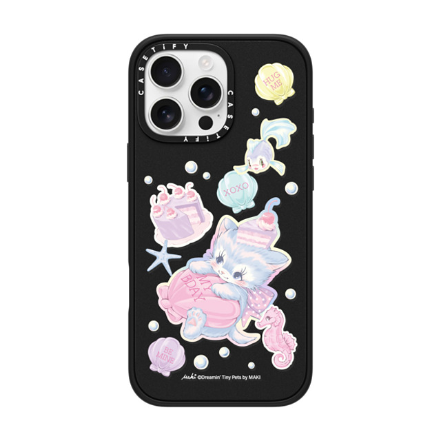 Dreamin Tiny Pets by MAKI x CASETiFY iPhone 16 Pro Max ケース マットブラック インパクトケース MagSafe対応 Birthday Lagoon