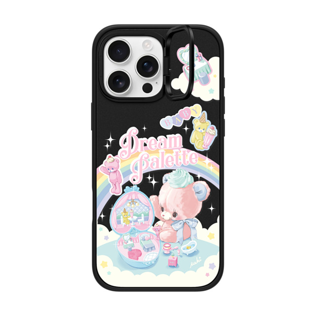 Dreamin Tiny Pets by MAKI x CASETiFY iPhone 16 Pro Max ケース マットブラック インパクトリングスタンドケース MagSafe対応 Dream Palette