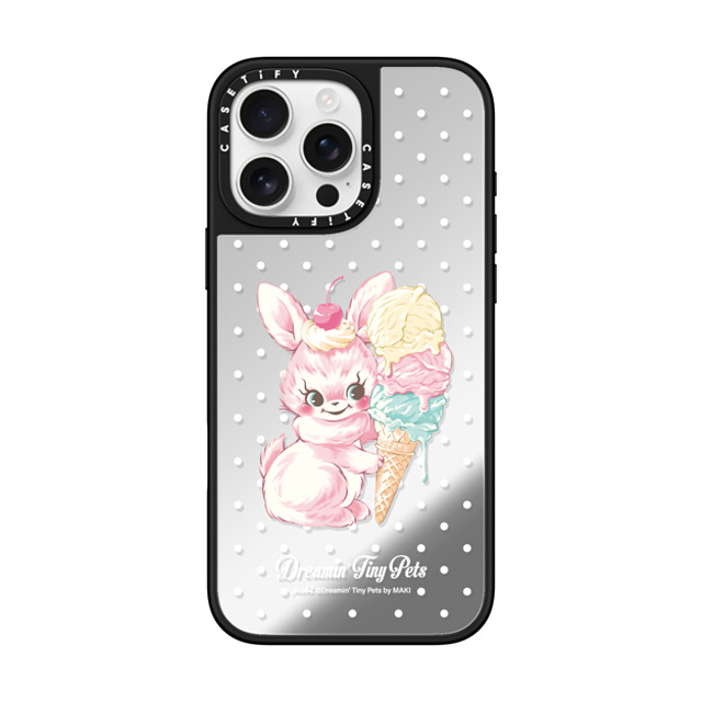Dreamin Tiny Pets by MAKI x CASETiFY iPhone 16 Pro Max ケース Cartoon,Dessert Silver on Black ミラーケース MagSafe対応 YUMMY,BUNNY Back to School Dreamin Tiny Pets by MAKI x CASETiFY iPhone 16 Pro Max ケース Cartoon,Dessert Silver on Black ミラーケース MagSafe対応 YUMMY,BUNNY Back to School