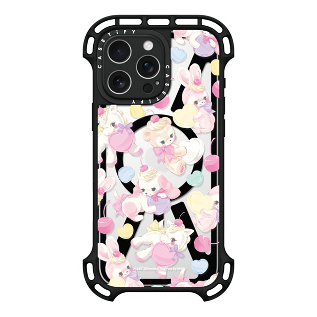 Dreamin Tiny Pets by MAKI x CASETiFY iPhone 16 Pro Max ケース ブラック ウルトラ バウンスケース MagSafe対応 Fancy Floats