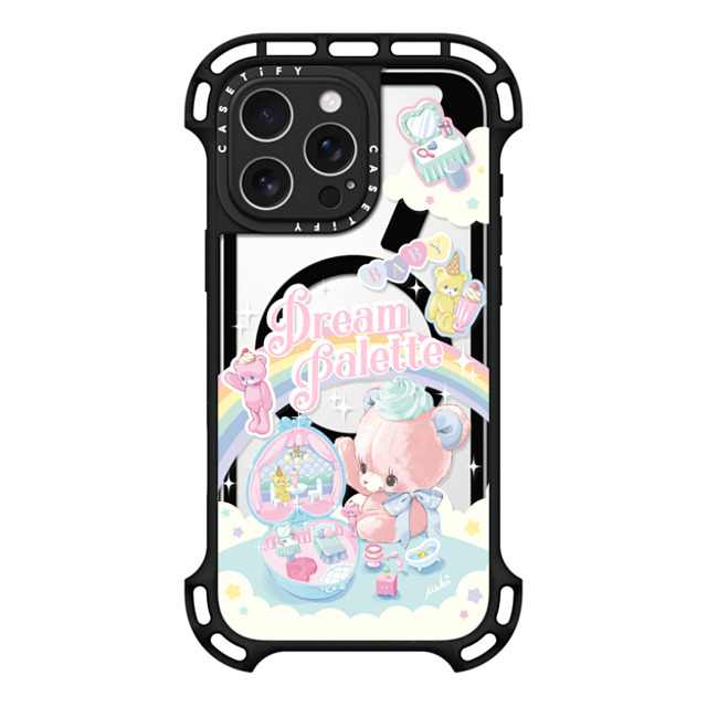 Dreamin Tiny Pets by MAKI x CASETiFY iPhone 16 Pro Max ケース ブラック ウルトラ バウンスケース MagSafe対応 Dream Palette