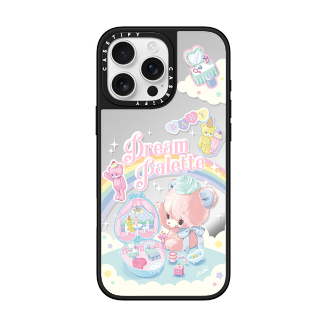 Dreamin Tiny Pets by MAKI x CASETiFY iPhone 16 Pro Max ケース Silver on Black ミラーケース MagSafe対応 Dream Palette