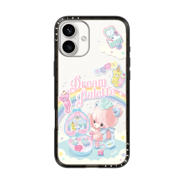Dreamin Tiny Pets by MAKI x CASETiFY iPhone 16 Plus ケース ブラック インパクトライトケース Dream Palette