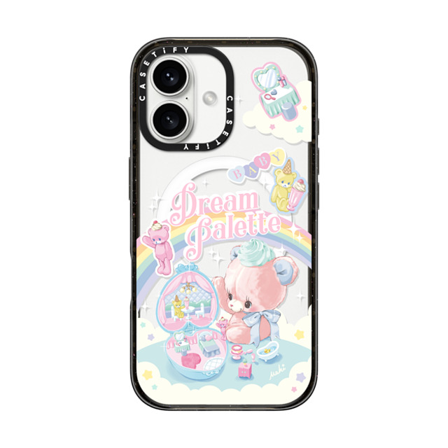 Dreamin Tiny Pets by MAKI x CASETiFY iPhone 16 ケース ブラック インパクトケース MagSafe対応 Dream Palette