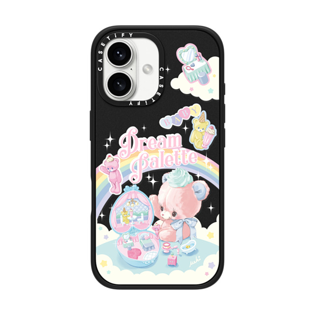 Dreamin Tiny Pets by MAKI x CASETiFY iPhone 16 ケース マットブラック インパクトケース MagSafe対応 Dream Palette