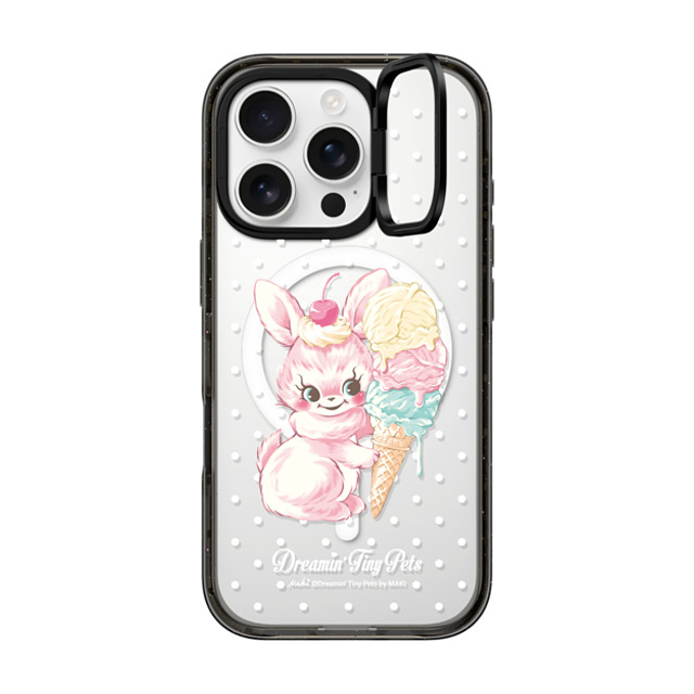 Dreamin Tiny Pets by MAKI x CASETiFY iPhone 16 Pro Case Cartoon,Dessert Black インパクトリングスタンドケース MagSafe対応 YUMMY,BUNNY Father's Day Dreamin Tiny Pets by MAKI x CASETiFY iPhone 16 Pro Case Cartoon,Dessert Black インパクトリングスタンドケース MagSafe対応 YUMMY,BUNNY Father's Day