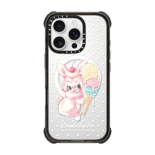 Dreamin Tiny Pets by MAKI x CASETiFY iPhone 16 Pro Case Cartoon,Dessert Black ウルトラ インパクトケース MagSafe 対応 YUMMY,BUNNY Father's Day Dreamin Tiny Pets by MAKI x CASETiFY iPhone 16 Pro Case Cartoon,Dessert Black ウルトラ インパクトケース MagSafe 対応 YUMMY,BUNNY Father's Day