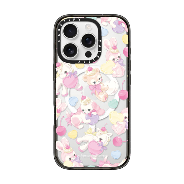 Dreamin Tiny Pets by MAKI x CASETiFY iPhone 16 Pro ケース ブラック インパクトケース MagSafe対応 Fancy Floats