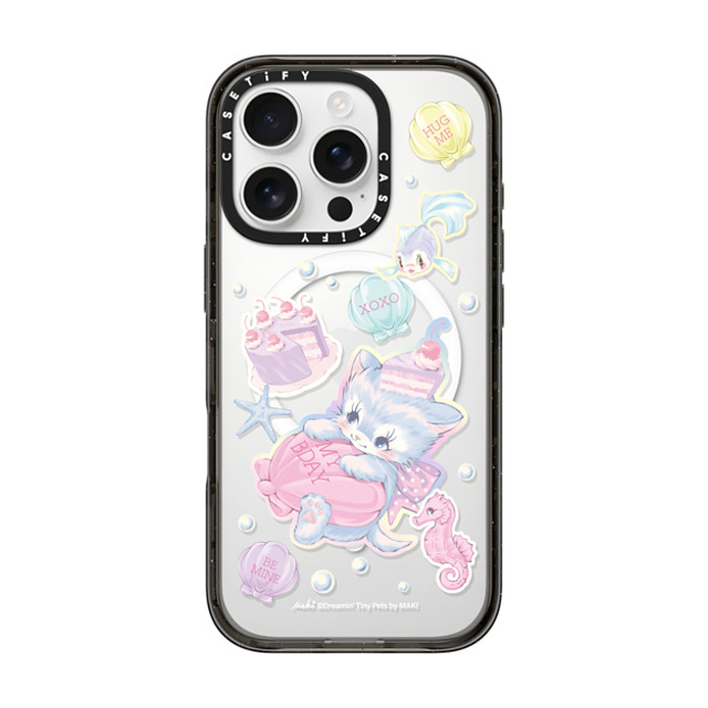 Dreamin Tiny Pets by MAKI x CASETiFY iPhone 16 Pro ケース ブラック インパクトケース MagSafe対応 Birthday Lagoon