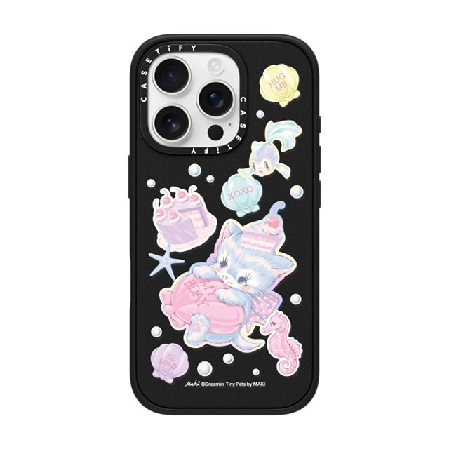 Dreamin Tiny Pets by MAKI x CASETiFY iPhone 16 Pro ケース マットブラック インパクトケース MagSafe対応 Birthday Lagoon