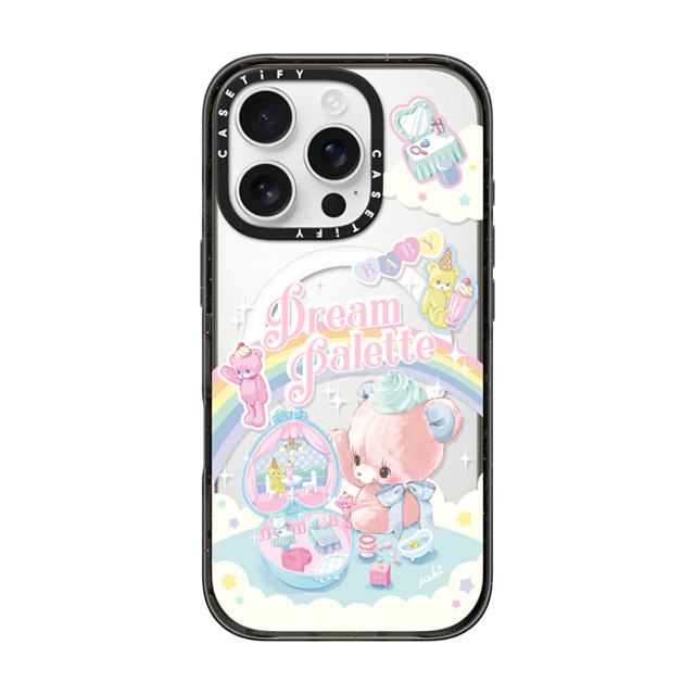 Dreamin Tiny Pets by MAKI x CASETiFY iPhone 16 Pro ケース ブラック インパクトケース MagSafe対応 Dream Palette