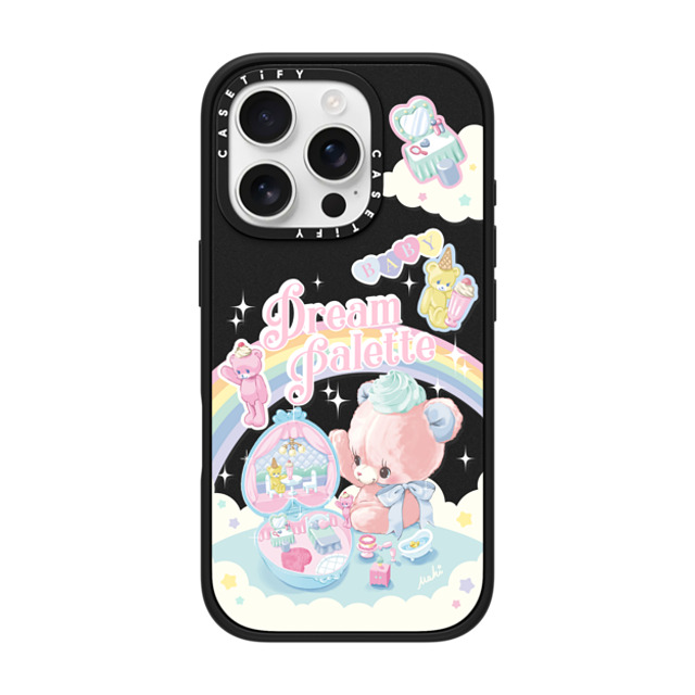 Dreamin Tiny Pets by MAKI x CASETiFY iPhone 16 Pro ケース マットブラック インパクトケース MagSafe対応 Dream Palette