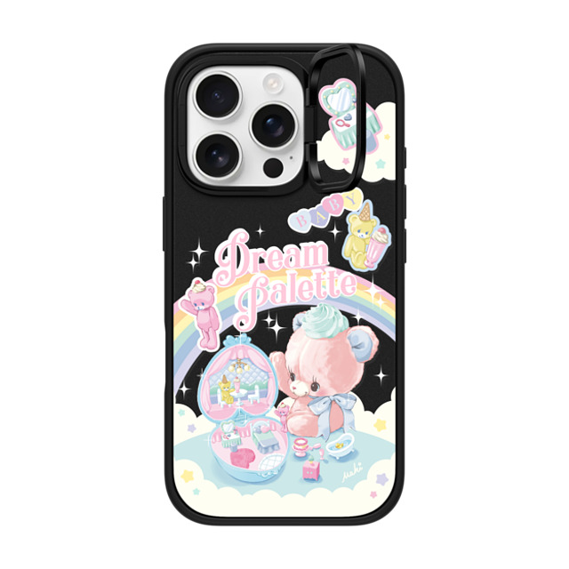 Dreamin Tiny Pets by MAKI x CASETiFY iPhone 16 Pro ケース マットブラック インパクトリングスタンドケース MagSafe対応 Dream Palette