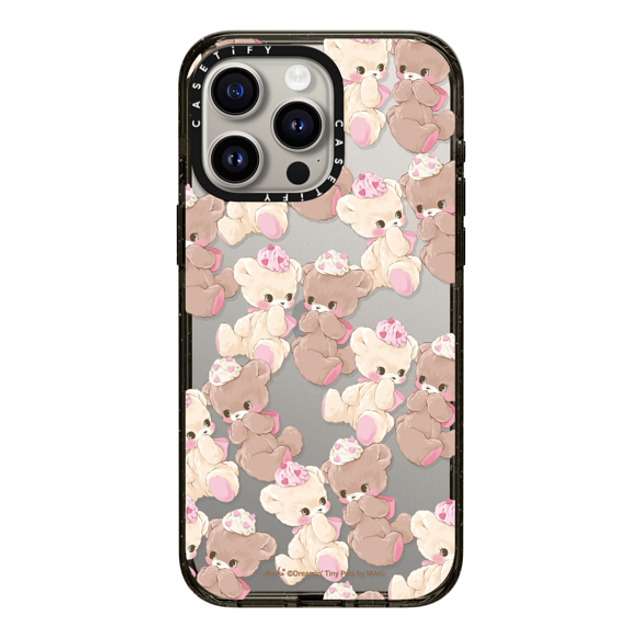 Dreamin Tiny Pets by MAKI x CASETiFY iPhone 15 Pro Max ケース ブラック インパクトケース Vanilla & Cocoa