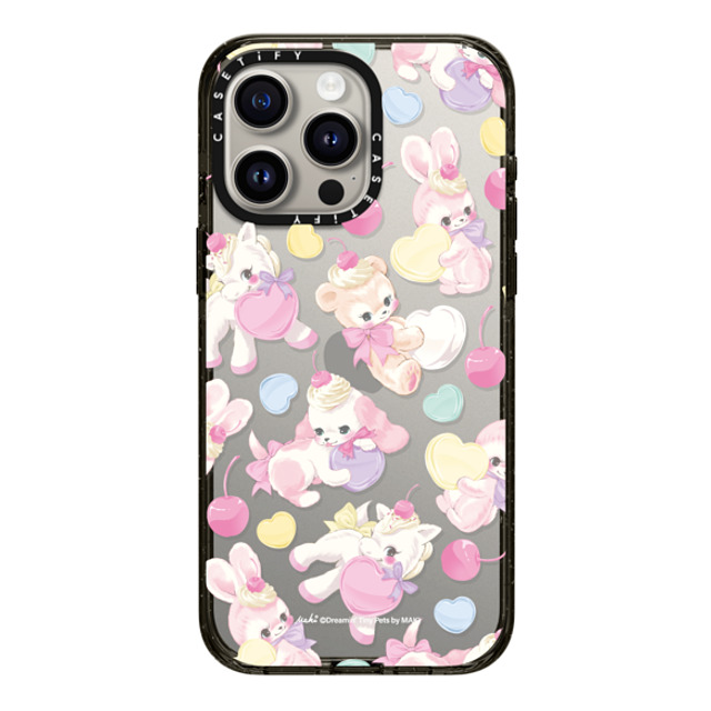 Dreamin Tiny Pets by MAKI x CASETiFY iPhone 15 Pro Max ケース ブラック インパクトケース Fancy Floats