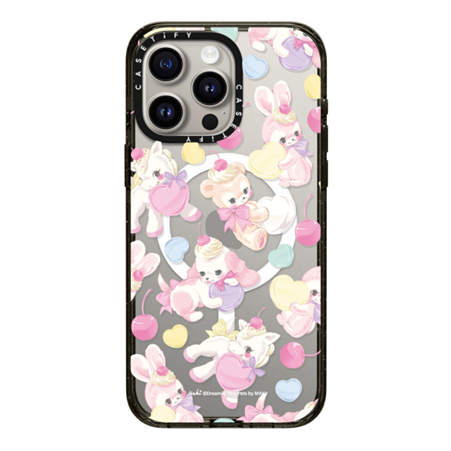 Dreamin Tiny Pets by MAKI x CASETiFY iPhone 15 Pro Max ケース ブラック インパクトケース MagSafe対応 Fancy Floats