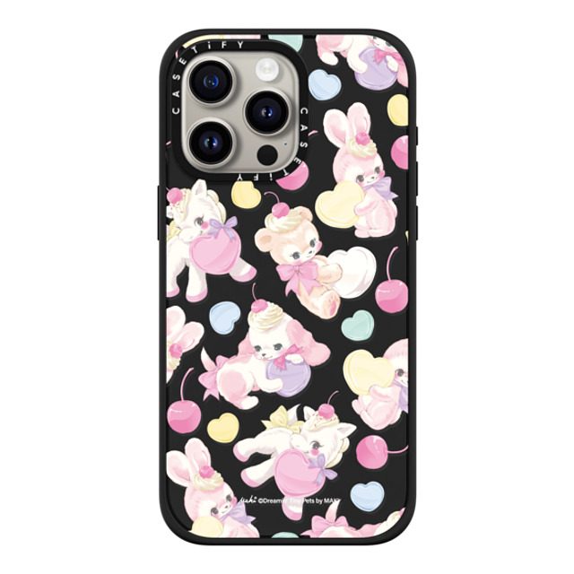 Dreamin Tiny Pets by MAKI x CASETiFY iPhone 15 Pro Max ケース マットブラック インパクトケース MagSafe対応 Fancy Floats