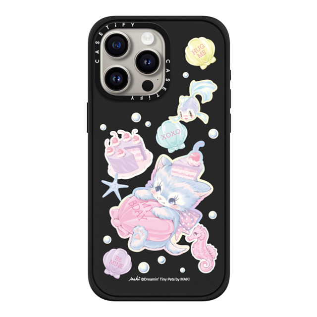 Dreamin Tiny Pets by MAKI x CASETiFY iPhone 15 Pro Max ケース マットブラック インパクトケース MagSafe対応 Birthday Lagoon