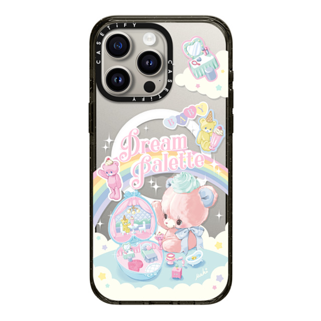 Dreamin Tiny Pets by MAKI x CASETiFY iPhone 15 Pro Max ケース ブラック インパクトケース MagSafe対応 Dream Palette