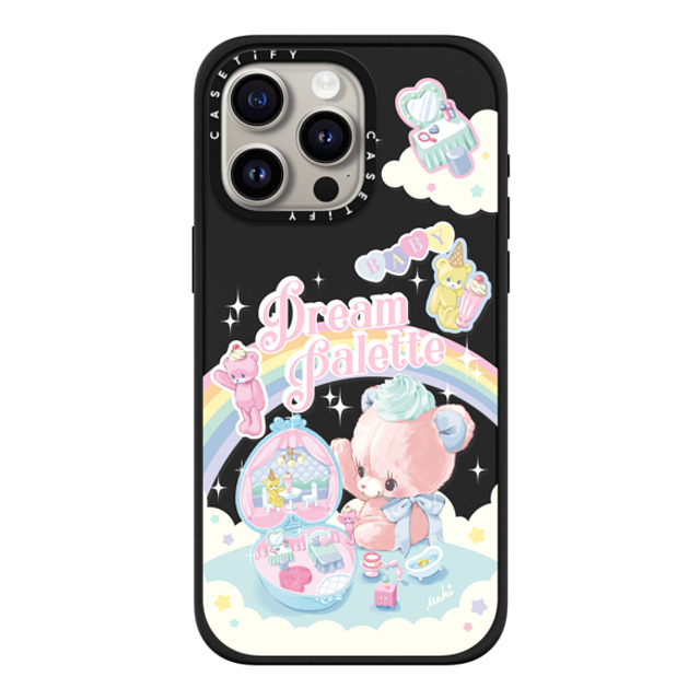 Dreamin Tiny Pets by MAKI x CASETiFY iPhone 15 Pro Max ケース マットブラック インパクトケース MagSafe対応 Dream Palette