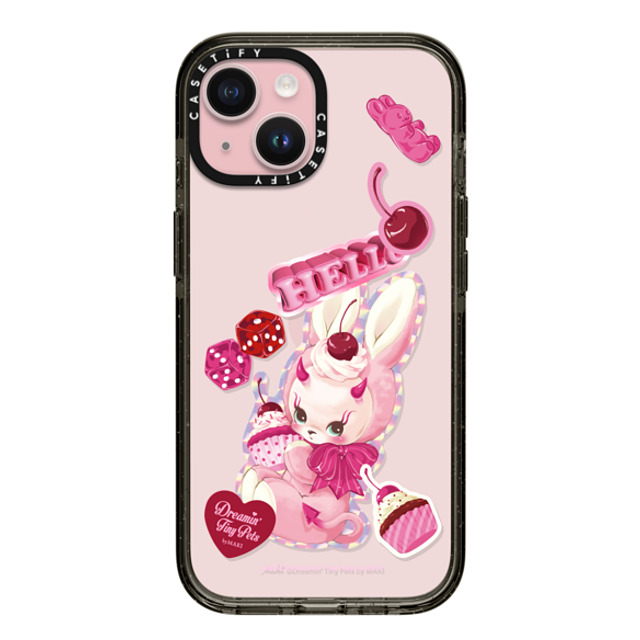 Dreamin Tiny Pets by MAKI x CASETiFY iPhone 15 Case Cherry,Cartoon Black Impact Case Cupcake Devil Mother's Day Dreamin Tiny Pets by MAKI x CASETiFY iPhone 15 Case Cherry,Cartoon Black Impact Case Cupcake Devil Mother's Day