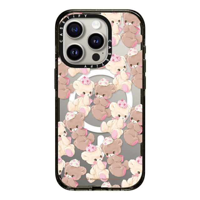 Dreamin Tiny Pets by MAKI x CASETiFY iPhone 15 Pro ケース ブラック インパクトケース MagSafe対応 Vanilla & Cocoa