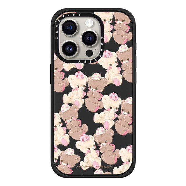 Dreamin Tiny Pets by MAKI x CASETiFY iPhone 15 Pro ケース マットブラック インパクトケース MagSafe対応 Vanilla & Cocoa