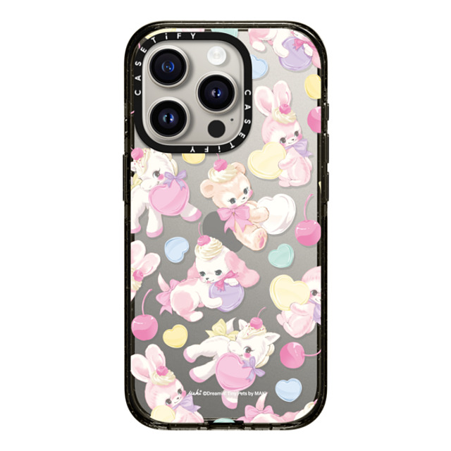 Dreamin Tiny Pets by MAKI x CASETiFY iPhone 15 Pro ケース ブラック インパクトケース Fancy Floats