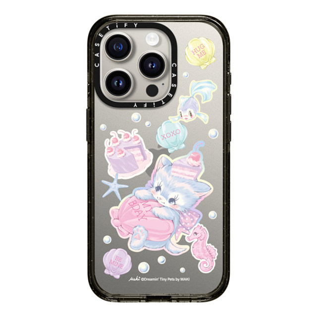 Dreamin Tiny Pets by MAKI x CASETiFY iPhone 15 Pro ケース ブラック インパクトケース Birthday Lagoon