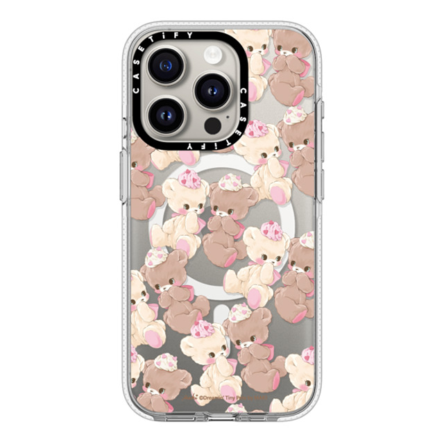 Dreamin Tiny Pets by MAKI x CASETiFY iPhone 15 Pro ケース クリア クリア ケース MagSafe対応 Vanilla & Cocoa