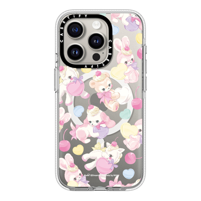 Dreamin Tiny Pets by MAKI x CASETiFY iPhone 15 Pro ケース クリア クリア ケース MagSafe対応 Fancy Floats