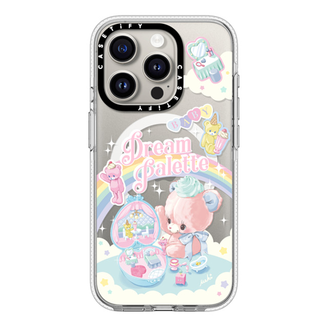 Dreamin Tiny Pets by MAKI x CASETiFY iPhone 15 Pro ケース クリア クリア ケース MagSafe対応 Dream Palette