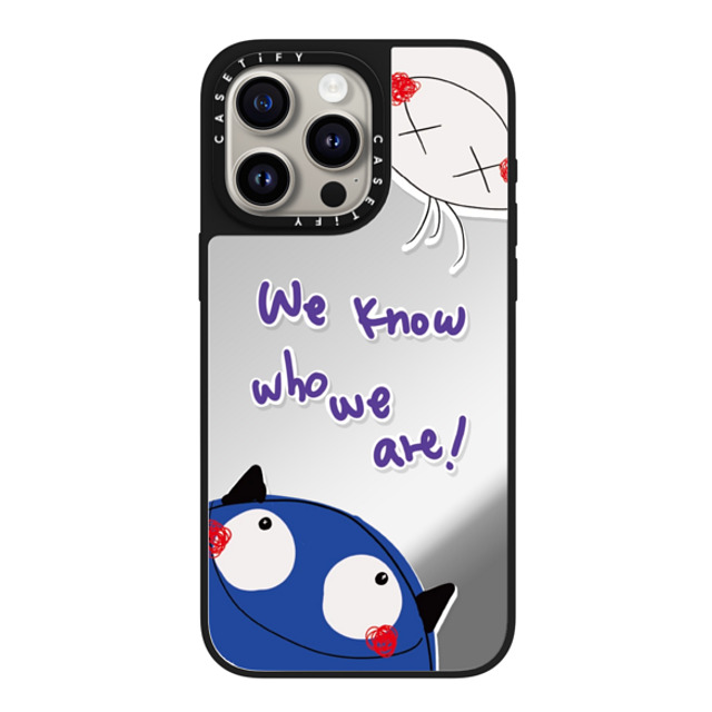 KuoYuanYuan x CASETiFY iPhone 15 Pro Max ケース Silver on Black ミラーケース MagSafe対応 We Know Who We Are!