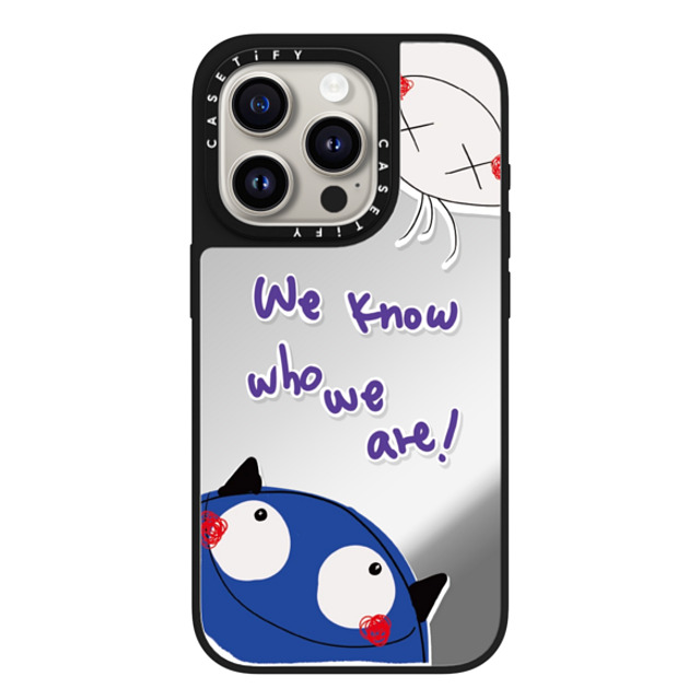 CASETiFY iPhone 15 Pro Case Silver on Black ミラーケース MagSafe対応 We Know Who We Are! yuanyuan kuo CASETiFY iPhone 15 Pro Case Silver on Black ミラーケース MagSafe対応 We Know Who We Are! yuanyuan kuo
