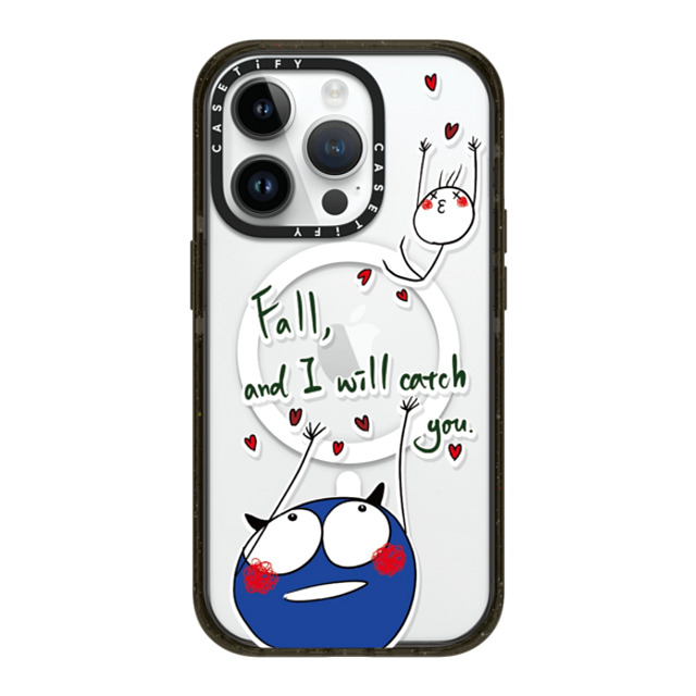 KuoYuanYuan x CASETiFY iPhone 14 Pro ケース ブラック インパクトケース MagSafe対応 Fall, And I Will Catch You