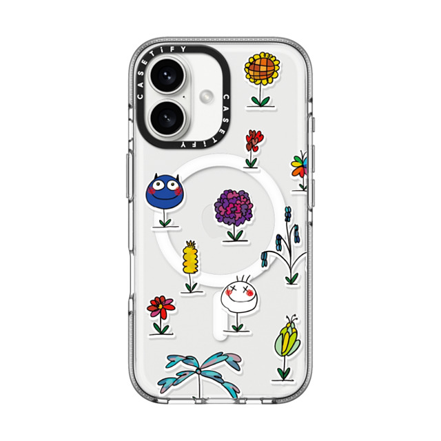 KuoYuanYuan x CASETiFY iPhone 16 ケース クリア クリア ケース MagSafe対応 We = All Kinds Of Flowers